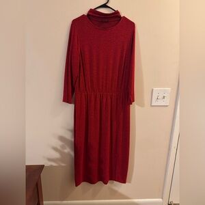 Lane Bryant Vibrant Red Long Sleeve Dress